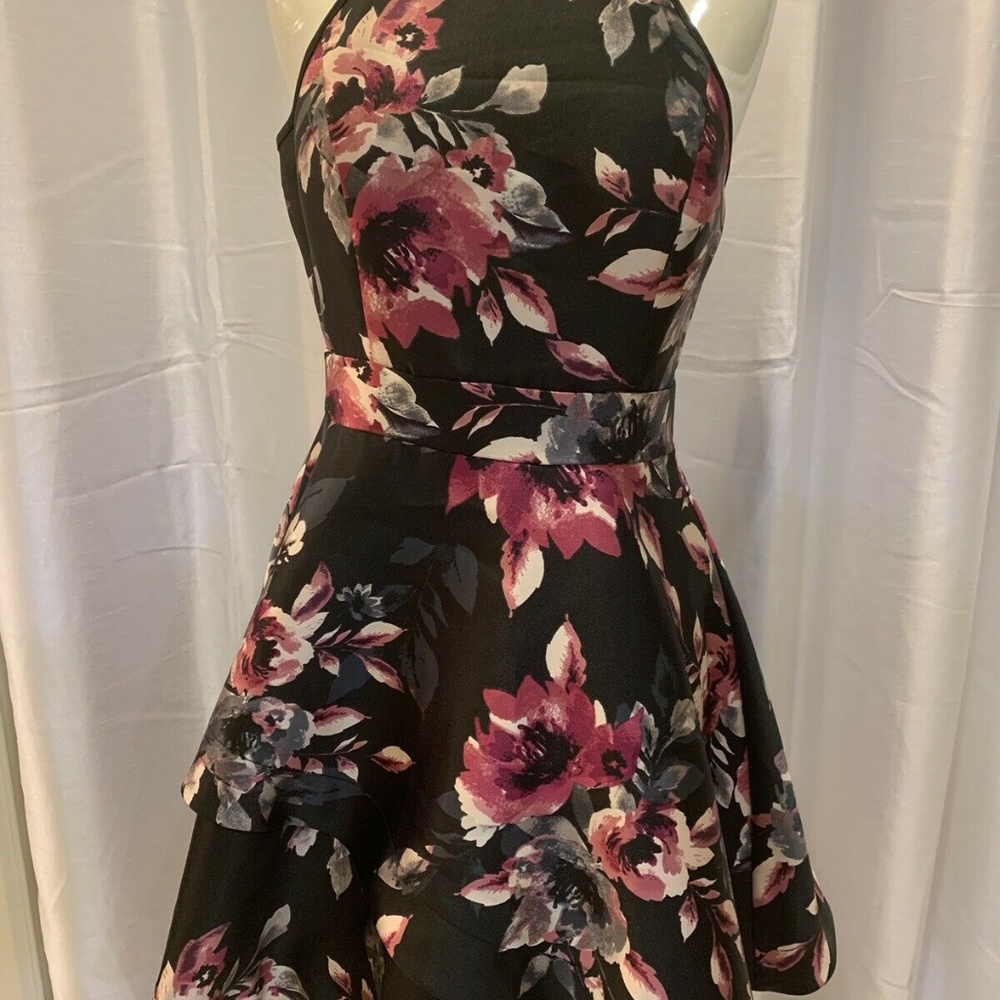 Speechless Floral Minidress Size 13 With Asymmetri